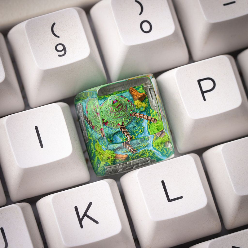 Resin Art Anime - Keycap in Resina a Tema Organismo,