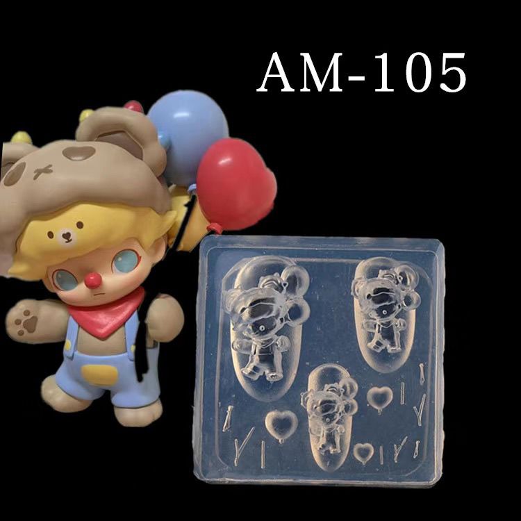 Resin Art Template - Stampi per Unghie 3D, Adorabili Modelli