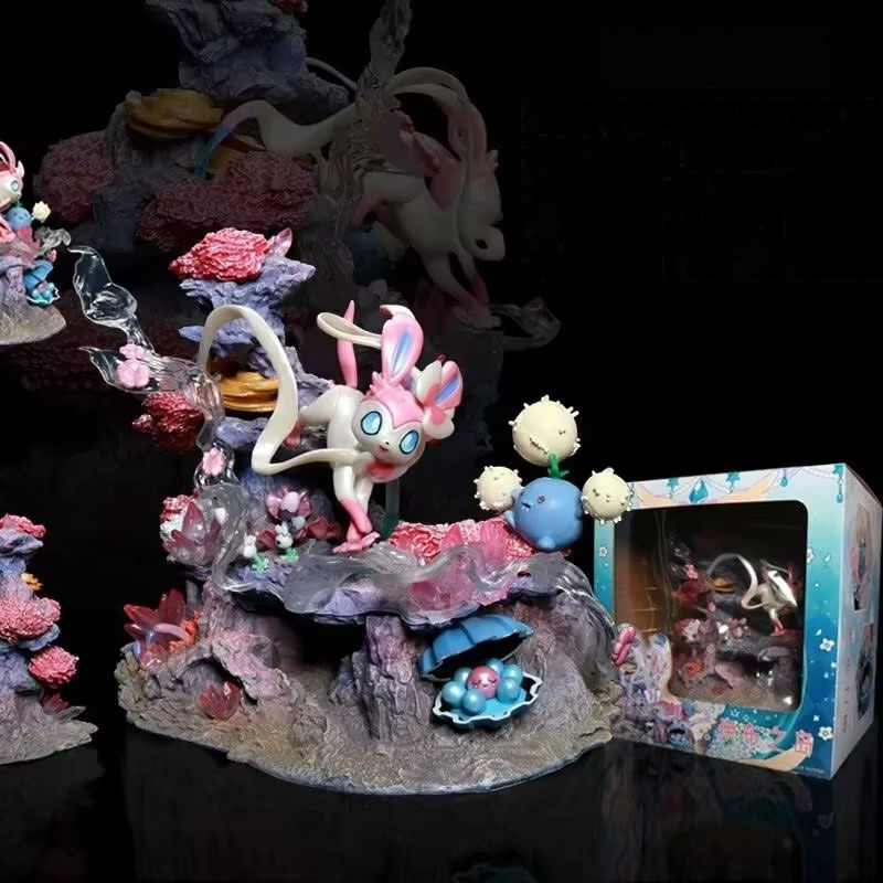 Resin Art Anime - Statuetta GK Sylveon Shroomish Clamperl Fairy