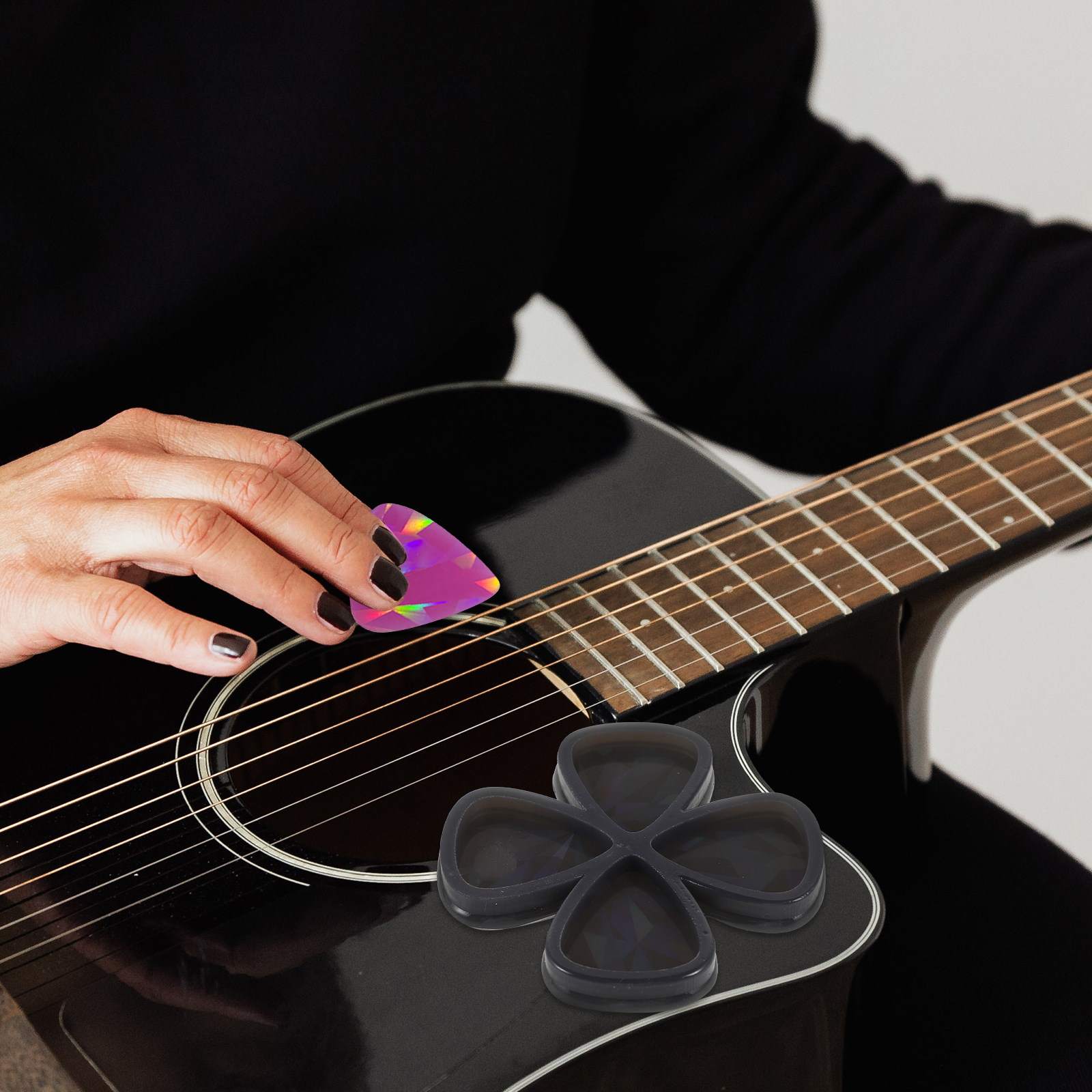 Resin Art A Keychain - Kit Stampo in Silicone per Plettri