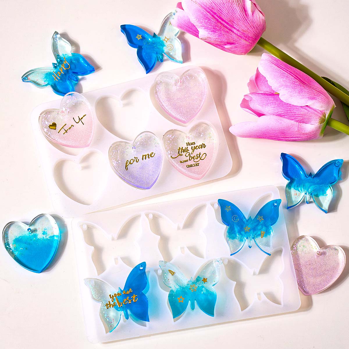 Resin Art Epoxy - Stampo in Silicone per Orecchini a