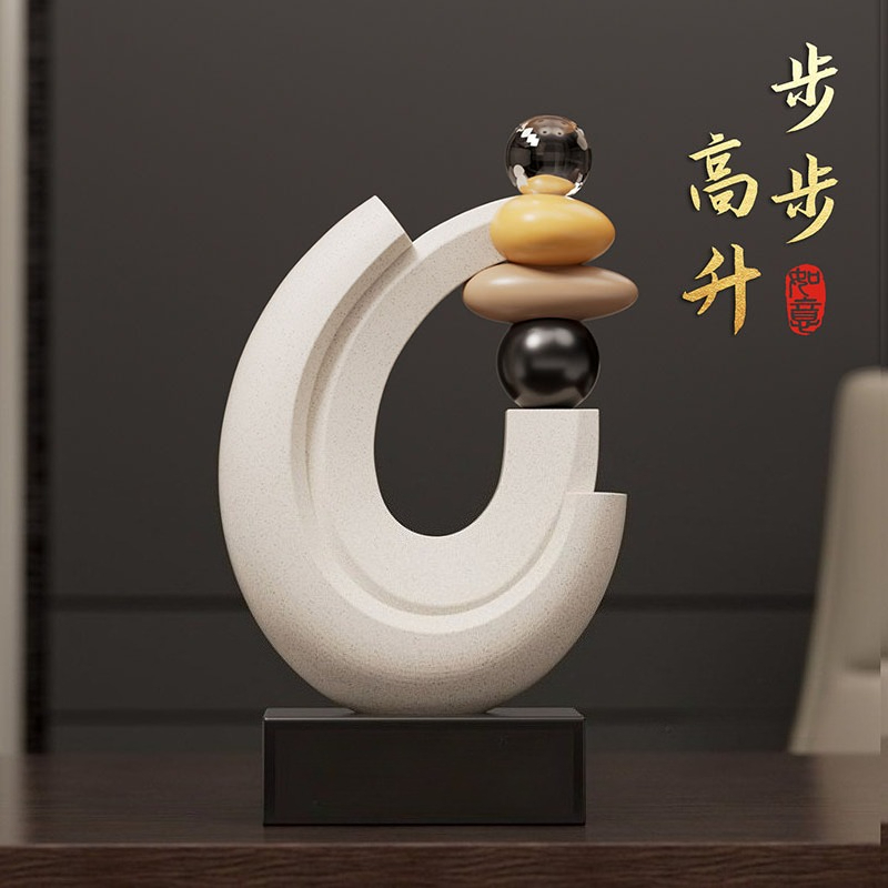 Resin Art Anniversary Gift - Statua Decorativa in Pietra Portafortuna, Ornamento