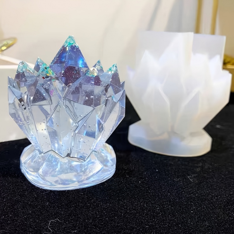 Resin Art Guide - 1pcCristallo Cluster Decorativo Stampo In Silicone