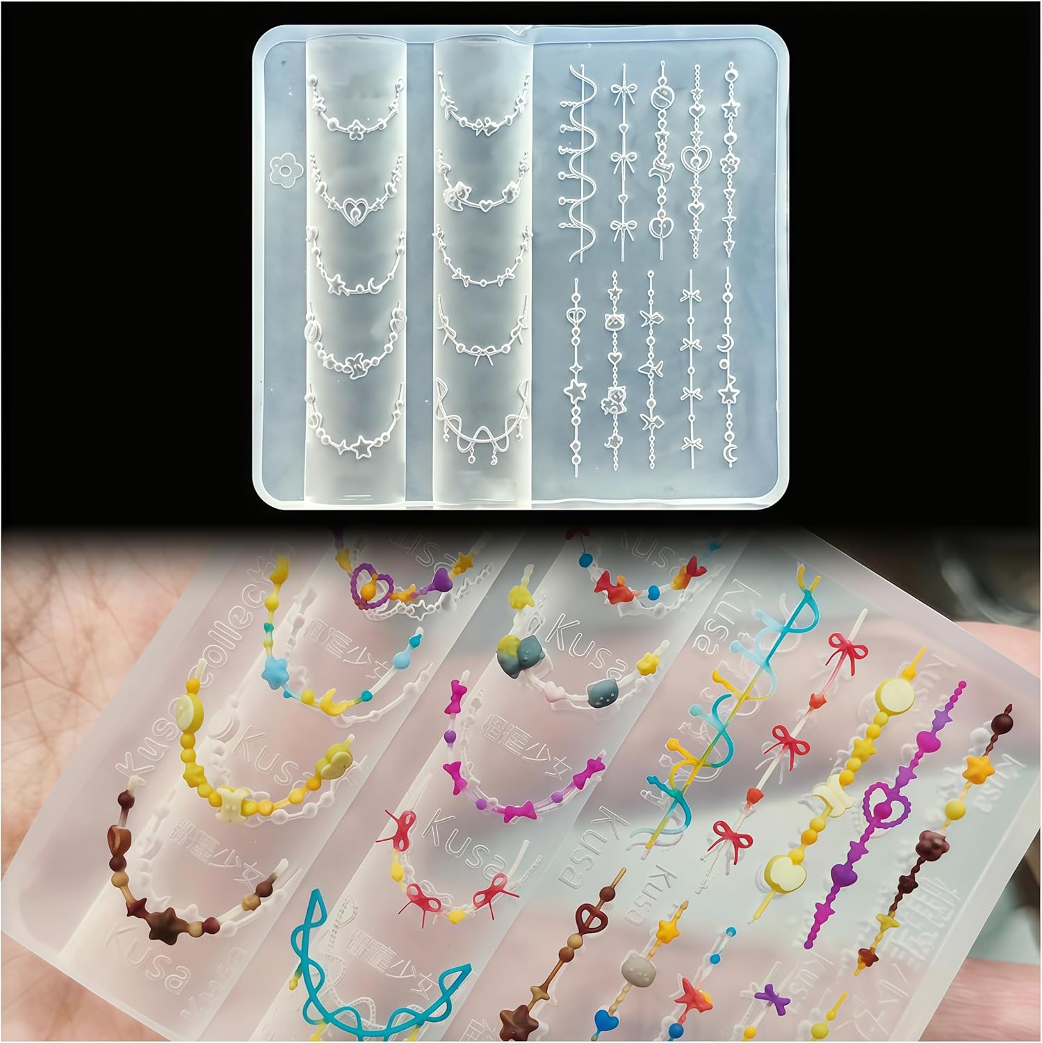 Resin Art Template - Collana di perline 3D Stampo per