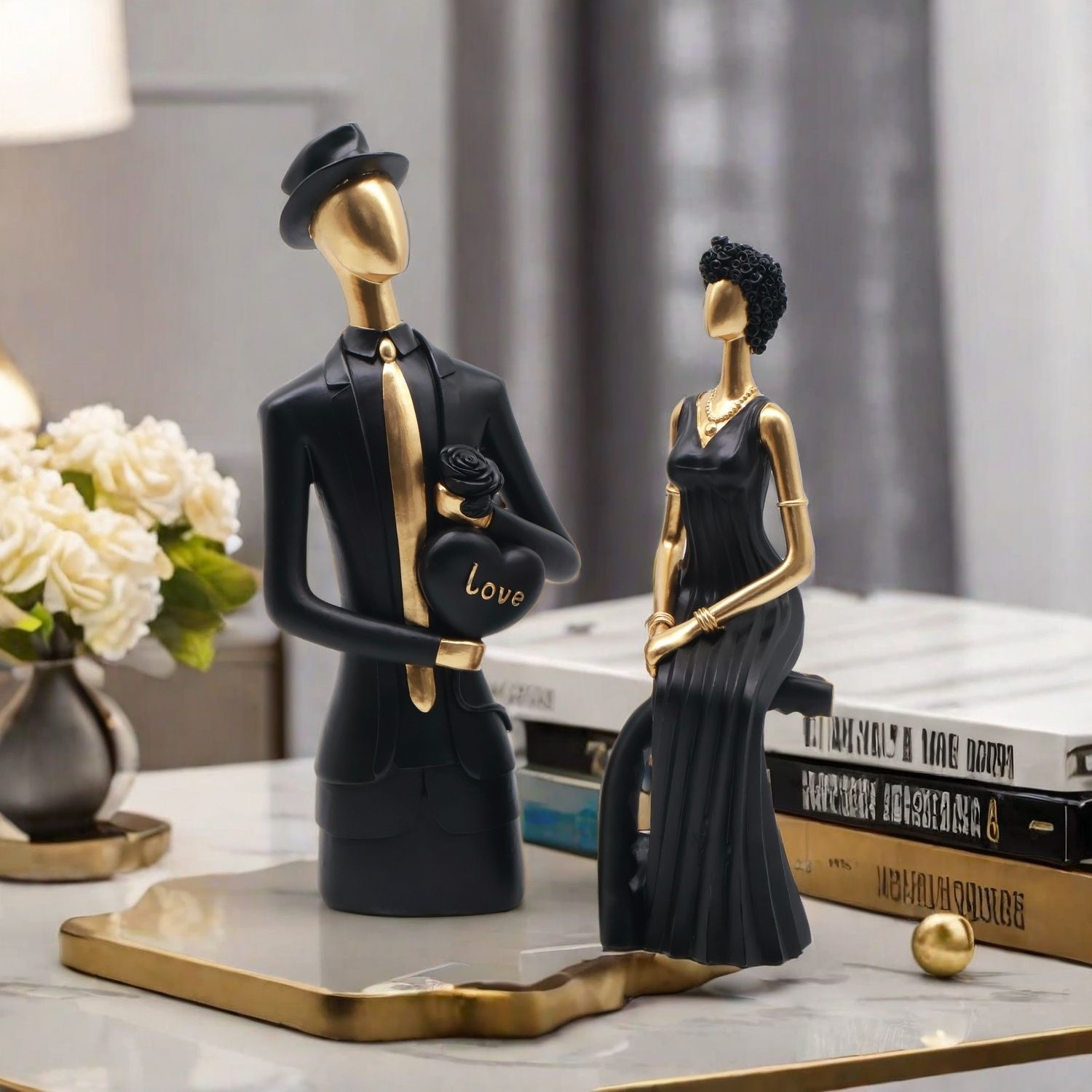 Resin Art For Wedding Gift - Scultura in resina decorativa, scultura nordica