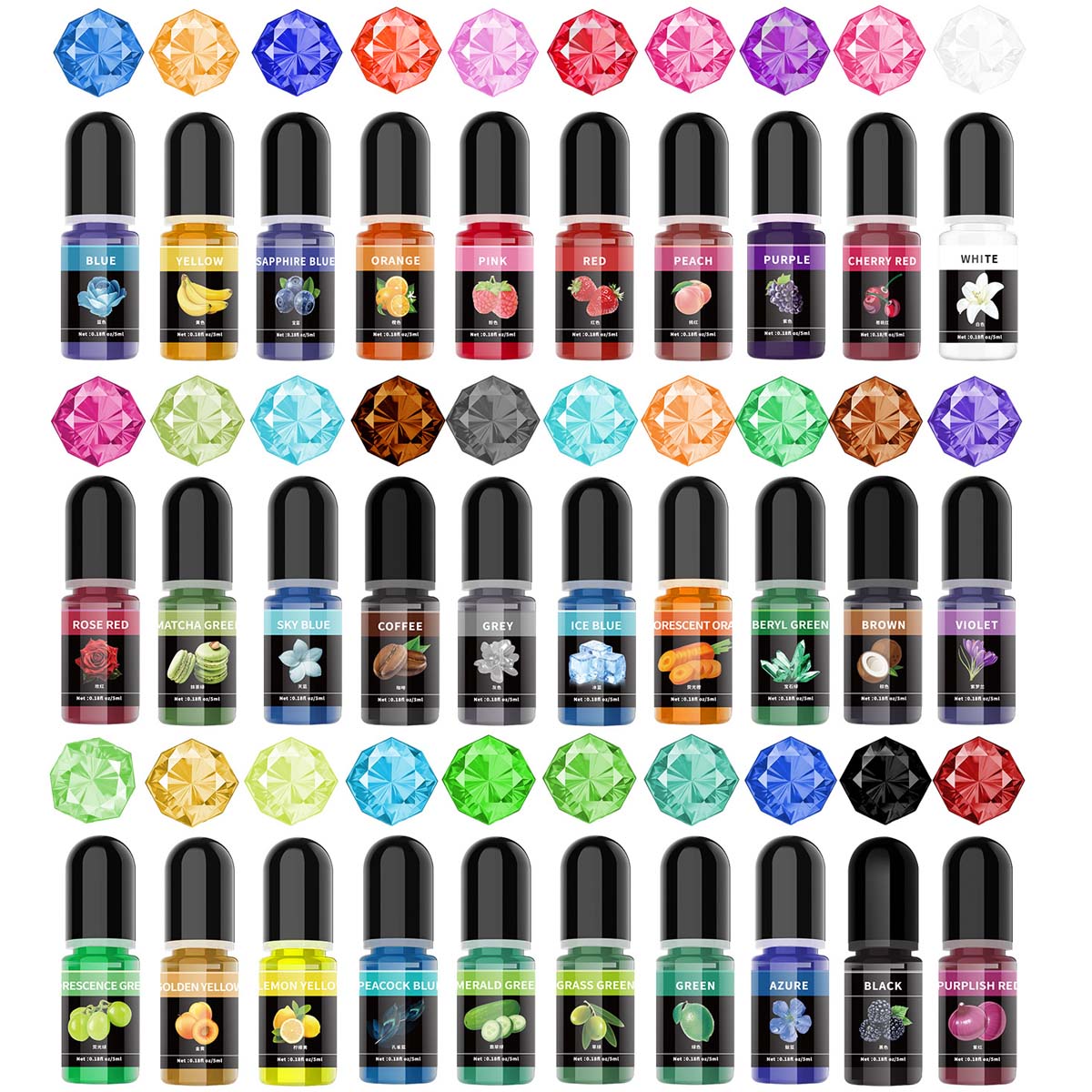 Resin Art Epoxy - 5 ml/bottiglia di resina epossidica pigmento