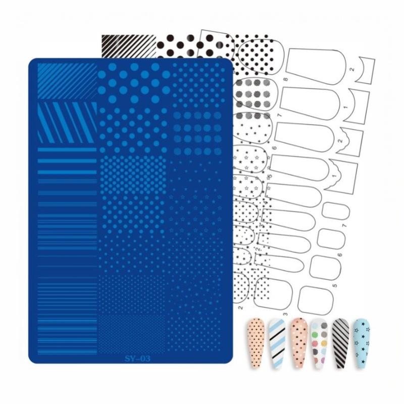 Resin Art Template - Nuovo Stencil Riutilizzabile per Nail Art,