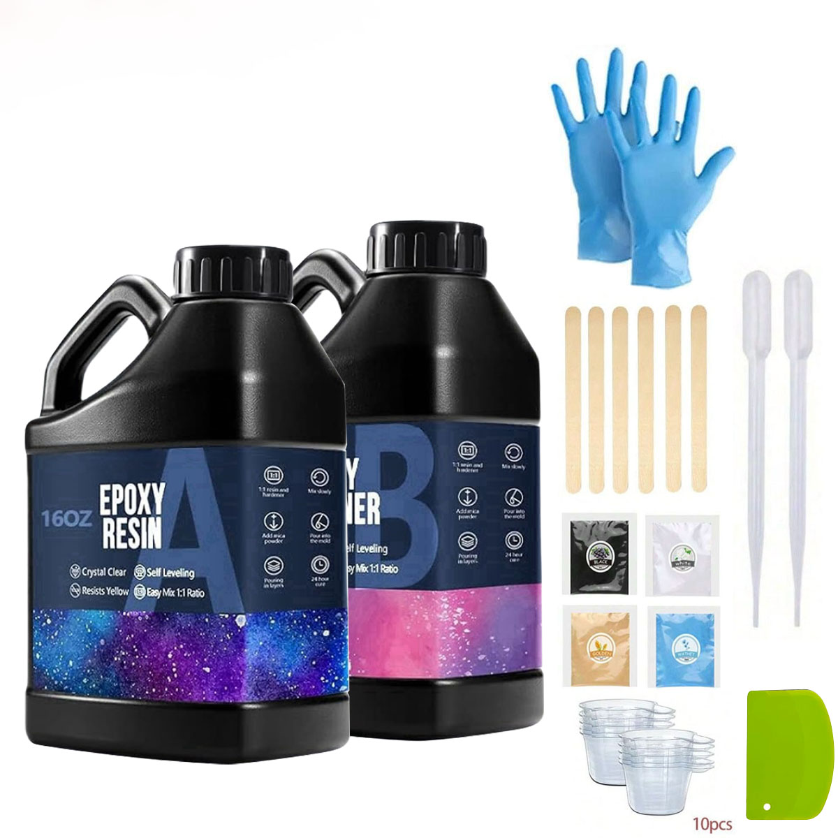 Resin Art Epoxy - Kit in resina epossidica cristallina da
