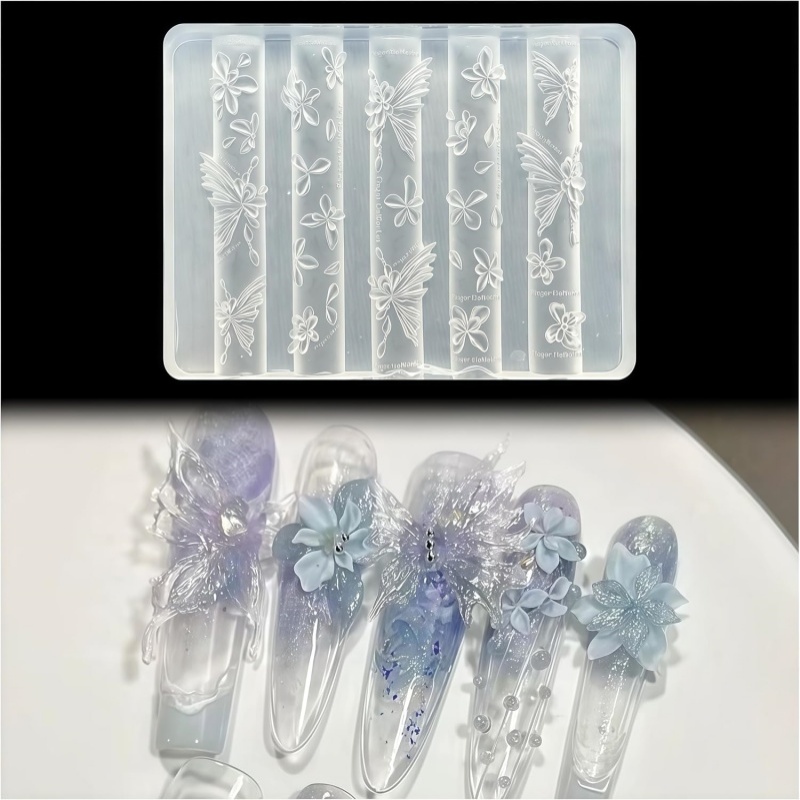 Resin Art Template - Stampo per nail art in gel