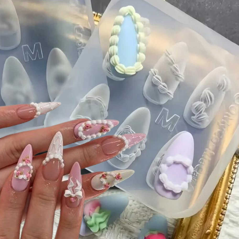 1pc 3D Crema Francese Unghie A - Resin Art Template recensione e prezzo