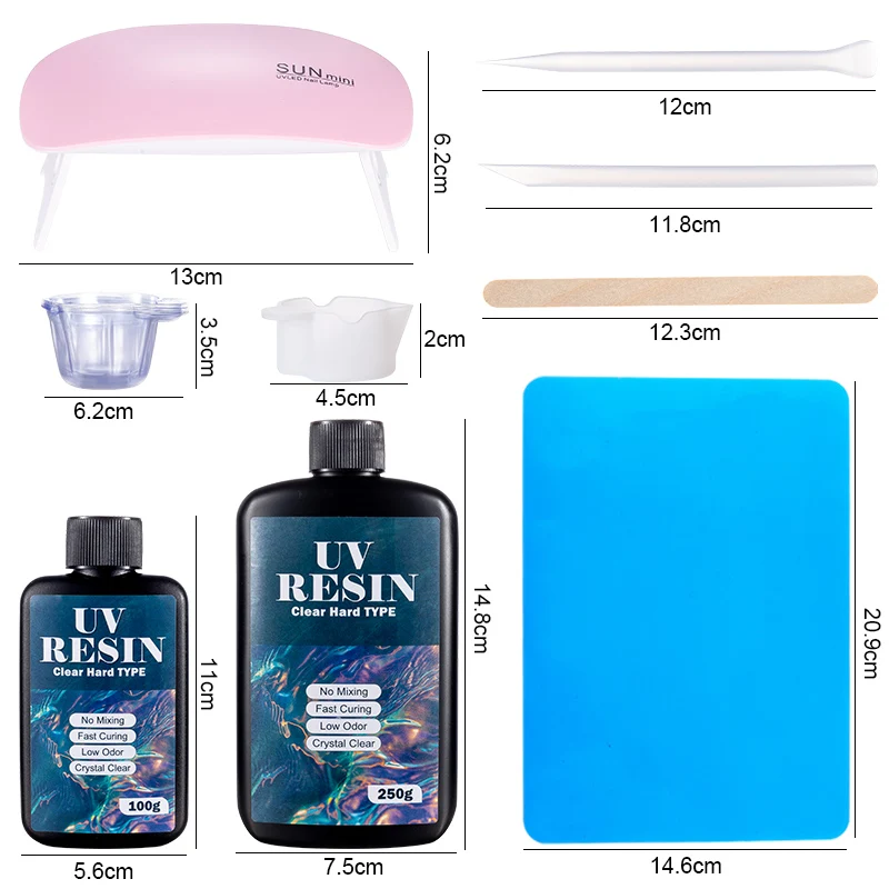 Kit di colla dura in resina UV - Resin Art Tool Kit recensione e prezzo