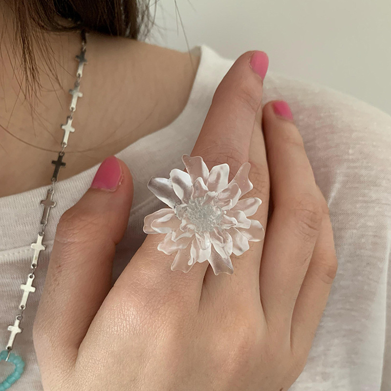 HUANZHI Anello fiore in resina - Resin Art Ring recensione e prezzo