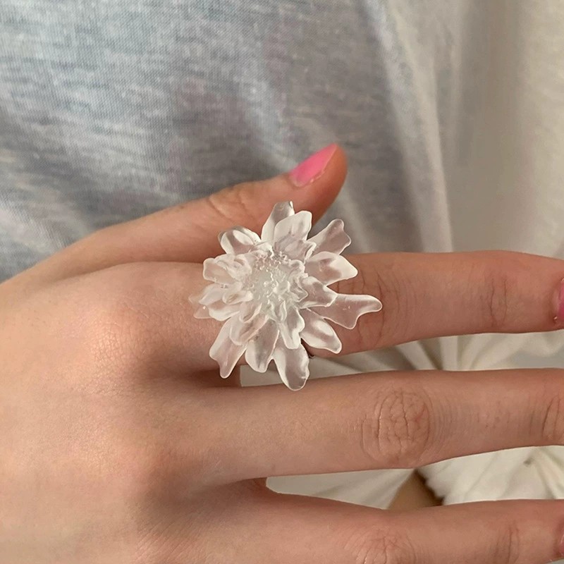 HUANZHI Anello fiore in resina - Resin Art Ring recensione e prezzo
