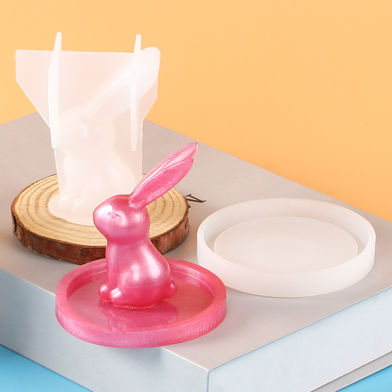 2 pezzi 3D porta anelli conigl - Resin Art Ring recensione e prezzo