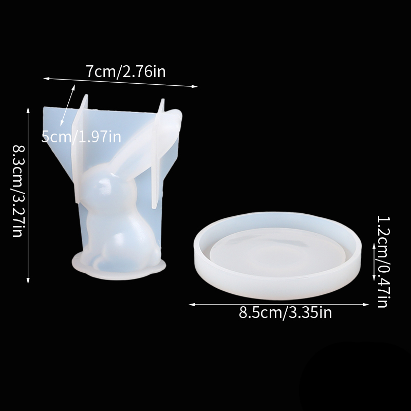 2 pezzi 3D porta anelli conigl - Resin Art Ring recensione e prezzo