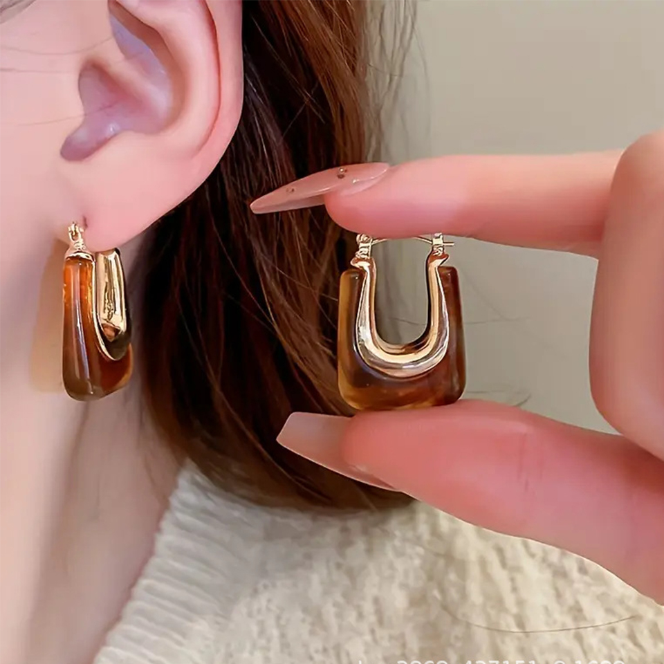 Orecchini a Cerchio a U Vintag - Resin Art Ring recensione e prezzo